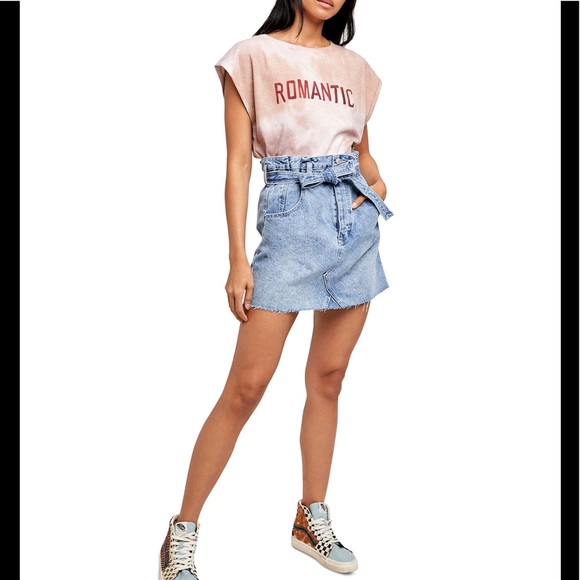 NWT Free People East of Eden Mini Denim Skirt - Picture 8 of 14